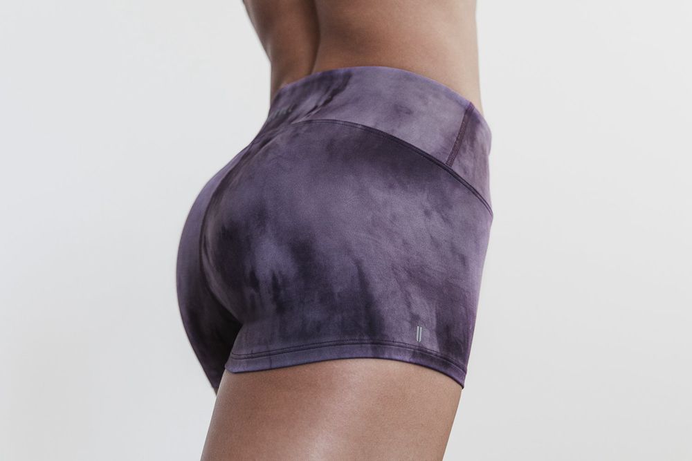 Shorts NOBULL Femme Violette Tie-Dye - NOBULL 2",France (5693-YMIOL)